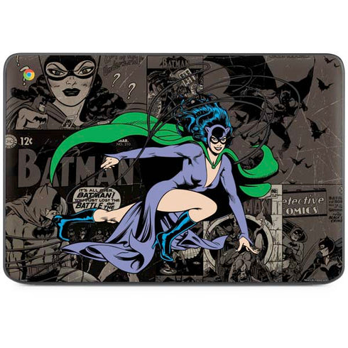 DC Comics Catwoman Vintage Action Pose Pattern HP Chromebook Skin