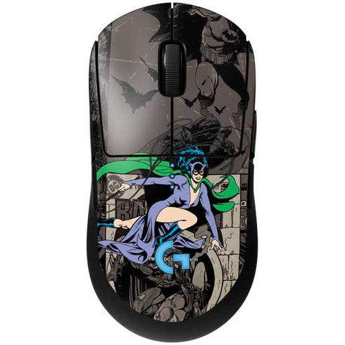 DC Comics Catwoman Vintage Action Pose Pattern G Pro Wireless Gaming Mouse Skin