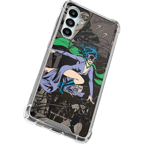 DC Comics Catwoman Vintage Action Pose Pattern Galaxy A16 5G Clear Case