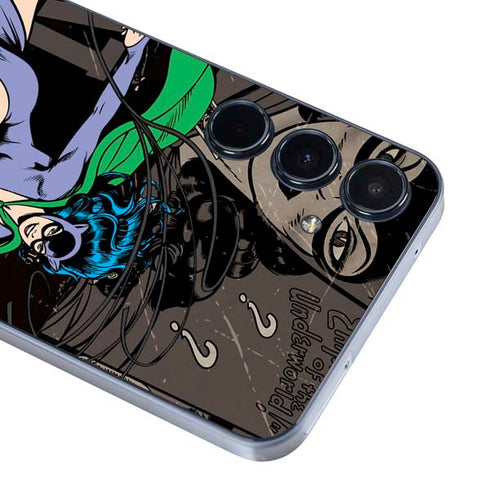 DC Comics Catwoman Vintage Action Pose Pattern Galaxy A35 5G Skin