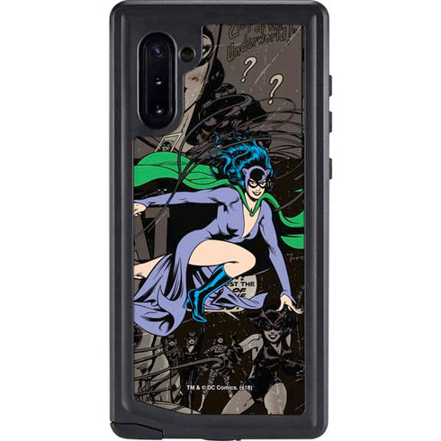 DC Comics Catwoman Vintage Action Pose Pattern Galaxy Cases