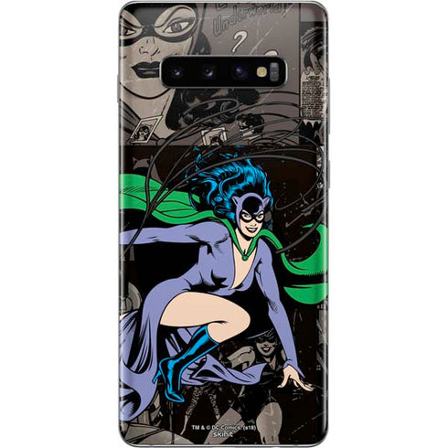 DC Comics Catwoman Vintage Action Pose Pattern Galaxy S10 Plus Skin