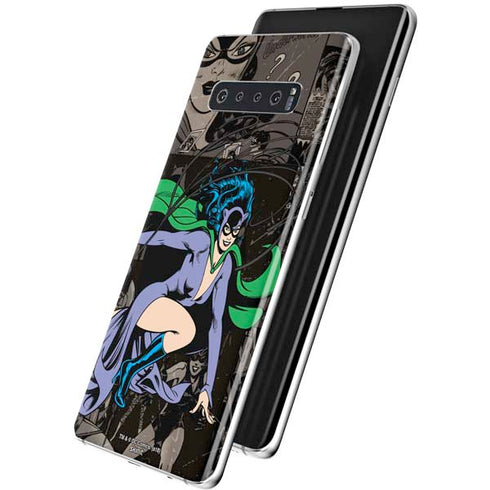 DC Comics Catwoman Vintage Action Pose Pattern Galaxy S10 Plus Skin