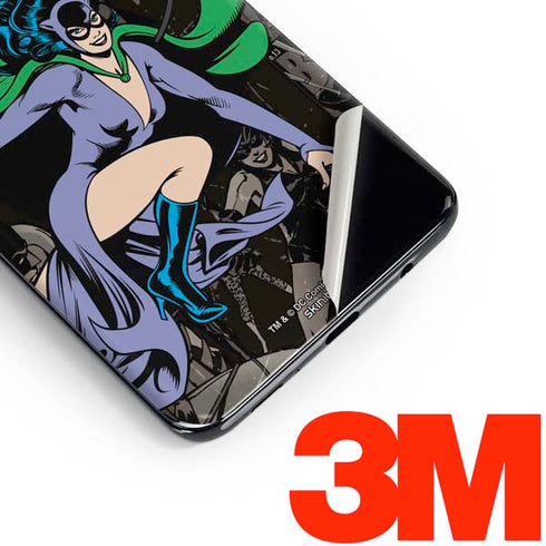 DC Comics Catwoman Vintage Action Pose Pattern Galaxy S10 Skin