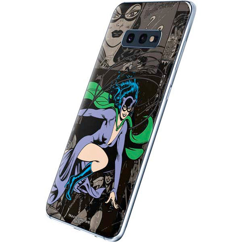 DC Comics Catwoman Vintage Action Pose Pattern Galaxy S10e Skin