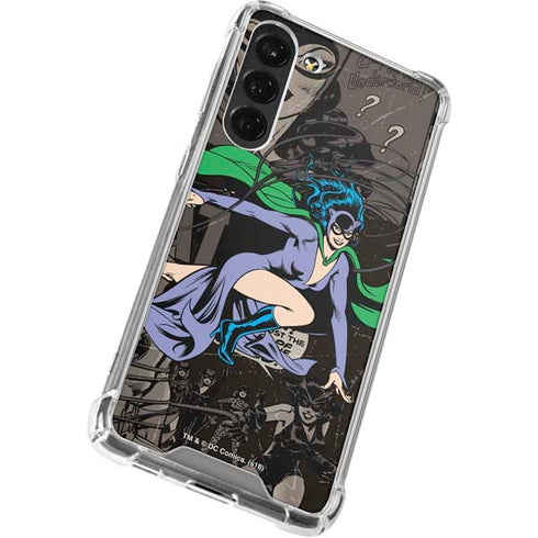 DC Comics Catwoman Vintage Action Pose Pattern Galaxy S24 FE Clear Case