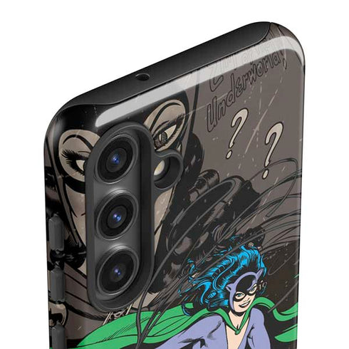 DC Comics Catwoman Vintage Action Pose Pattern Galaxy S25 Plus Impact Case