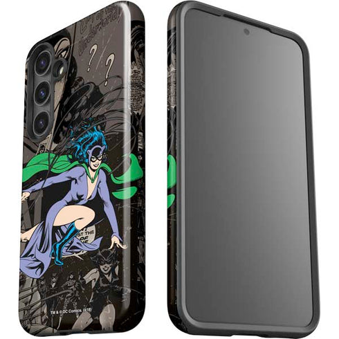 DC Comics Catwoman Vintage Action Pose Pattern Galaxy S25 Plus Impact Case