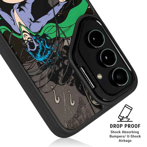 DC Comics Catwoman Vintage Action Pose Pattern Galaxy S25 FE Kickstand Case