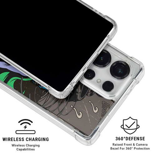 DC Comics Catwoman Vintage Action Pose Pattern Galaxy S25 Ultra Clear Case