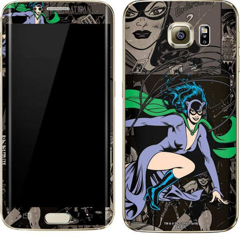 DC Comics Catwoman Vintage Action Pose Pattern Galaxy S7 Edge Skin