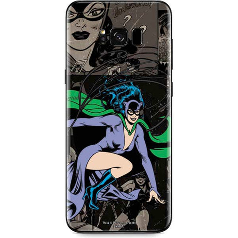 DC Comics Catwoman Vintage Action Pose Pattern Galaxy S8 Skin