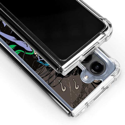DC Comics Catwoman Vintage Action Pose Pattern Galaxy Z Fold5 5G Clear Case