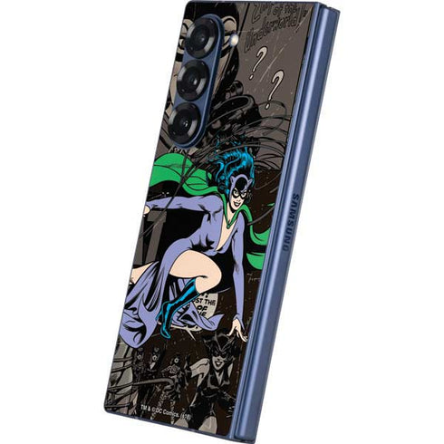 DC Comics Catwoman Vintage Action Pose Pattern Galaxy Z Fold6 Skin