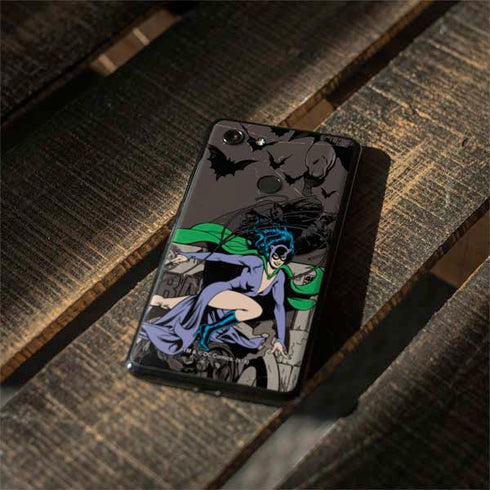 DC Comics Catwoman Vintage Action Pose Pattern Google Pixel 3 Skin