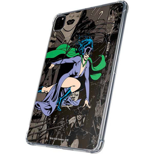 DC Comics Catwoman Vintage Action Pose Pattern iPad Pro 11in (2024) Clear Case