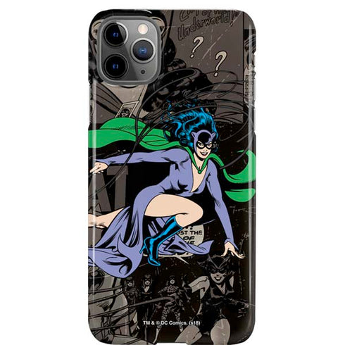 DC Comics Catwoman Vintage Action Pose Pattern iPhone Cases
