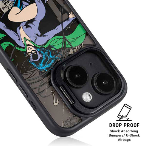 DC Comics Catwoman Vintage Action Pose Pattern iPhone 13 Kickstand Case