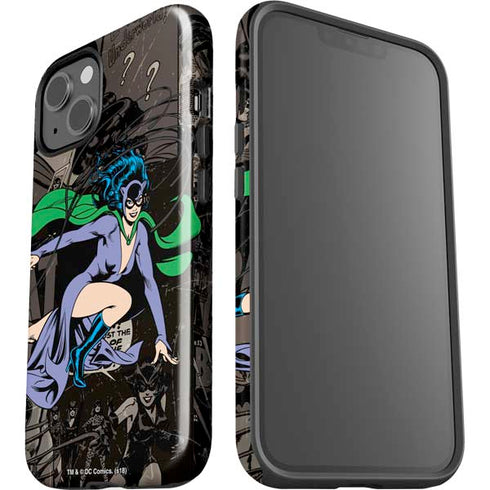 DC Comics Catwoman Vintage Action Pose Pattern iPhone 15 Impact Case