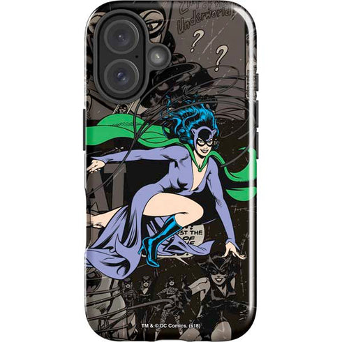 DC Comics Catwoman Vintage Action Pose Pattern iPhone 16 Impact Case