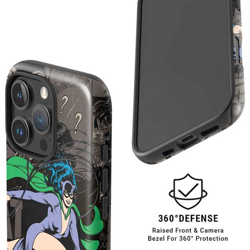 DC Comics Catwoman Vintage Action Pose Pattern iPhone 16 Pro Magsafe Impact Case