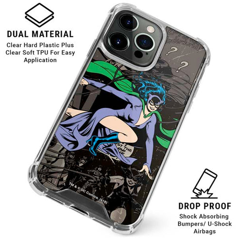 DC Comics Catwoman Vintage Action Pose Pattern iPhone 16 Pro Max Clear Case