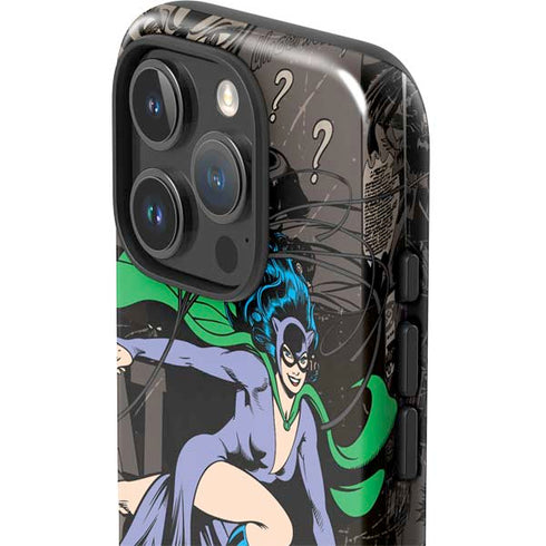 DC Comics Catwoman Vintage Action Pose Pattern iPhone 16 Pro Max Impact Case
