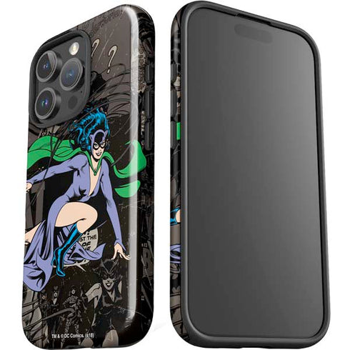 DC Comics Catwoman Vintage Action Pose Pattern iPhone 16 Pro Max Impact Case