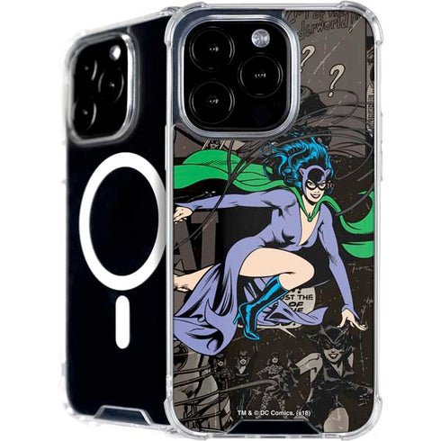 DC Comics Catwoman Vintage Action Pose Pattern iPhone 16 Pro Max MagSafe Case