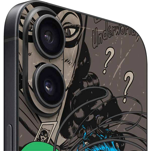 DC Comics Catwoman Vintage Action Pose Pattern iPhone 16 Skin