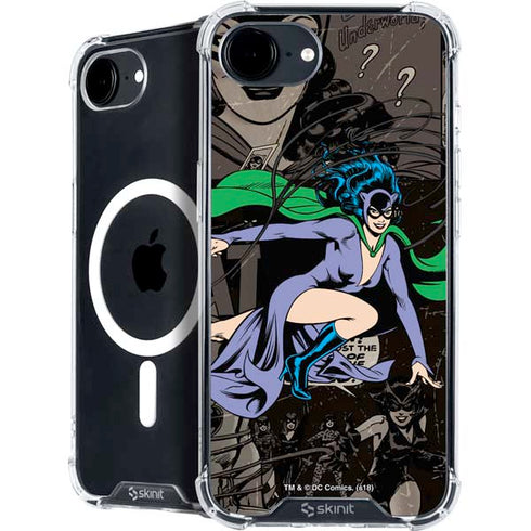 DC Comics Catwoman Vintage Action Pose Pattern iPhone 16e MagSafe Case