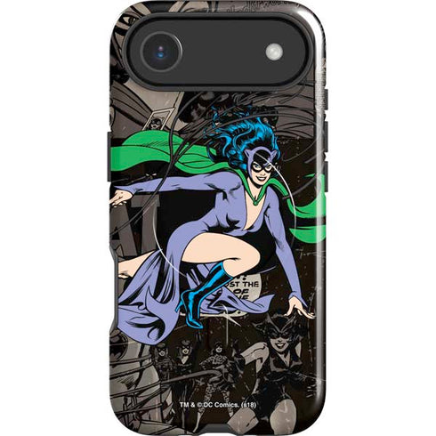 DC Comics Catwoman Vintage Action Pose Pattern iPhone 17 Air Magsafe Impact Case