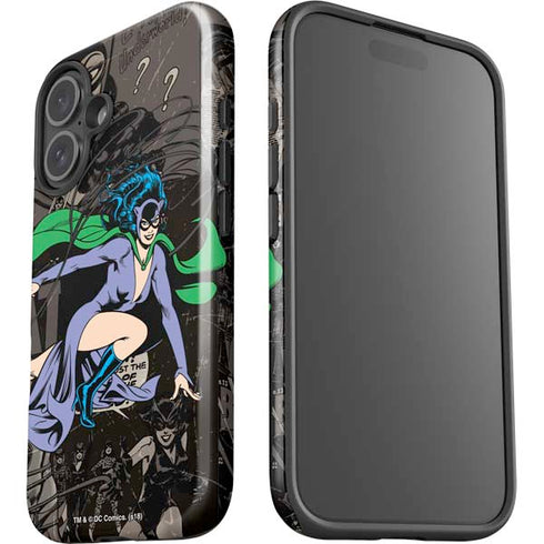 DC Comics Catwoman Vintage Action Pose Pattern iPhone 17 Impact Case