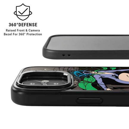 DC Comics Catwoman Vintage Action Pose Pattern iPhone 17 Kickstand Case