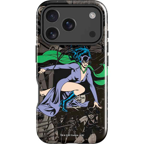 DC Comics Catwoman Vintage Action Pose Pattern iPhone 17 Pro Impact Case