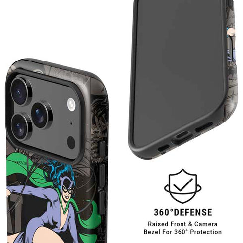 DC Comics Catwoman Vintage Action Pose Pattern iPhone 17 Pro Magsafe Impact Case