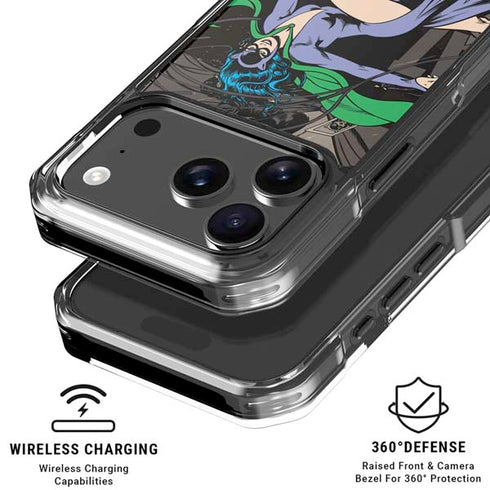DC Comics Catwoman Vintage Action Pose Pattern iPhone 18 Pro Clear Case