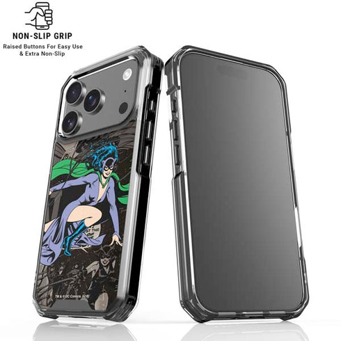 DC Comics Catwoman Vintage Action Pose Pattern iPhone 18 Pro Clear Case
