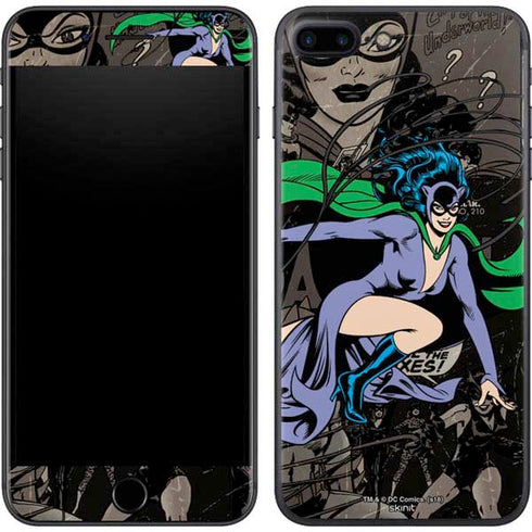 DC Comics Catwoman Vintage Action Pose Pattern iPhone 7 Plus Skin