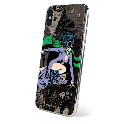 DC Comics Catwoman Vintage Action Pose Pattern iPhone XS Max Skin