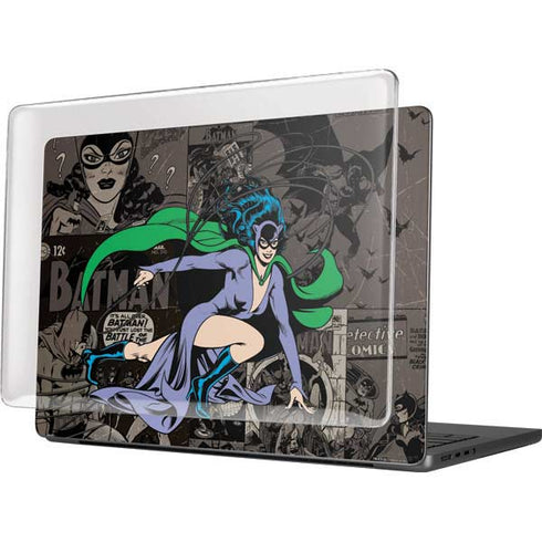 DC Comics Catwoman Vintage Action Pose Pattern MacBook Pro 14in (2021-24) Case plus Skin