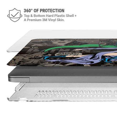 DC Comics Catwoman Vintage Action Pose Pattern MacBook Pro 14in (2021-24) Case plus Skin