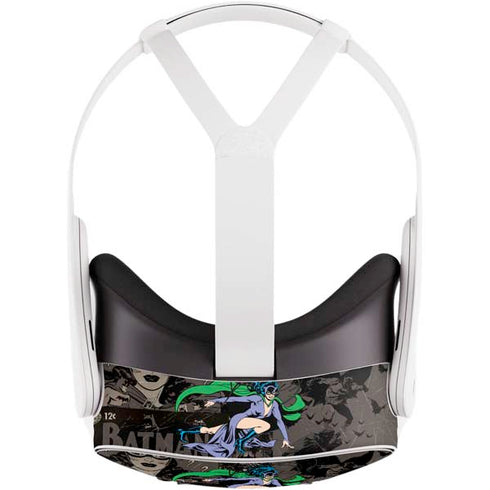 DC Comics Catwoman Vintage Action Pose Pattern Meta Quest 3S Skin