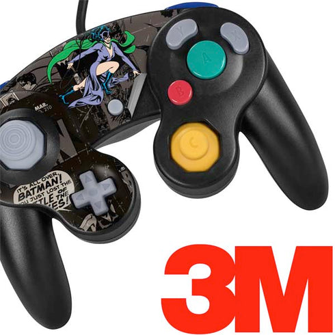 DC Comics Catwoman Vintage Action Pose Pattern Nintendo GameCube Controller Skin