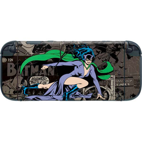 DC Comics Catwoman Vintage Action Pose Pattern Nintendo Switch 2 (2025) with Joy-Con Skin