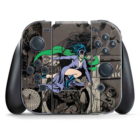 DC Comics Catwoman Vintage Action Pose Pattern Nintendo Skins
