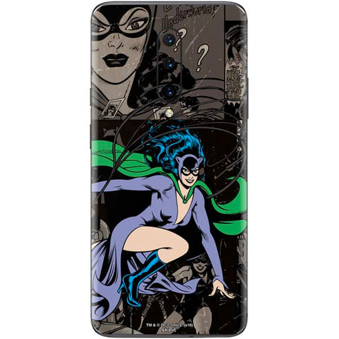 DC Comics Catwoman Vintage Action Pose Pattern OnePlus 7 Pro Skin