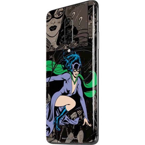 DC Comics Catwoman Vintage Action Pose Pattern OnePlus 7 Pro Skin