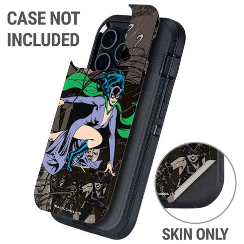 DC Comics Catwoman Vintage Action Pose Pattern Otterbox Defender iPhone Skin