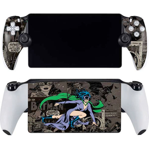 DC Comics Catwoman Vintage Action Pose Pattern PlayStation Portal Remote Player Skin